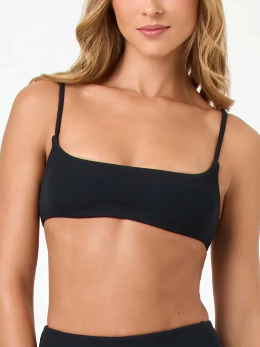 L*Space Black Piper Bikini Top Women's Swimsuit Beach Summer Size XS NWT